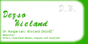 dezso wieland business card